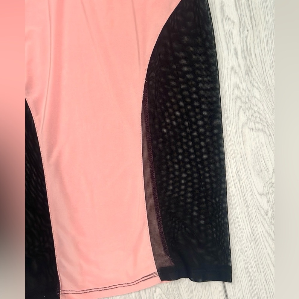 007 Clothing Co,Pink w/Sheer Black Hip & Thigh Panels,Excellent Condition,Size S - Picture 9 of 11
